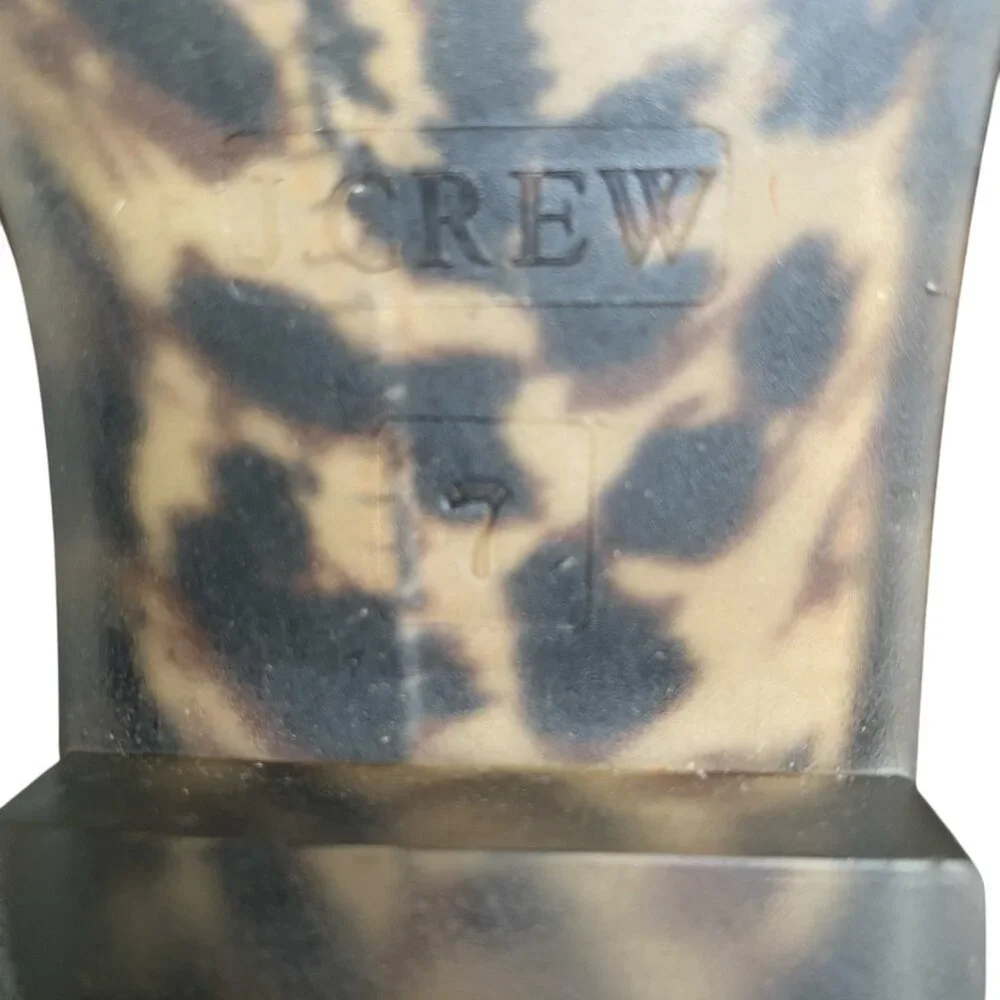 J. Crew women's chelsea cheetah casual fashion rain boots 1